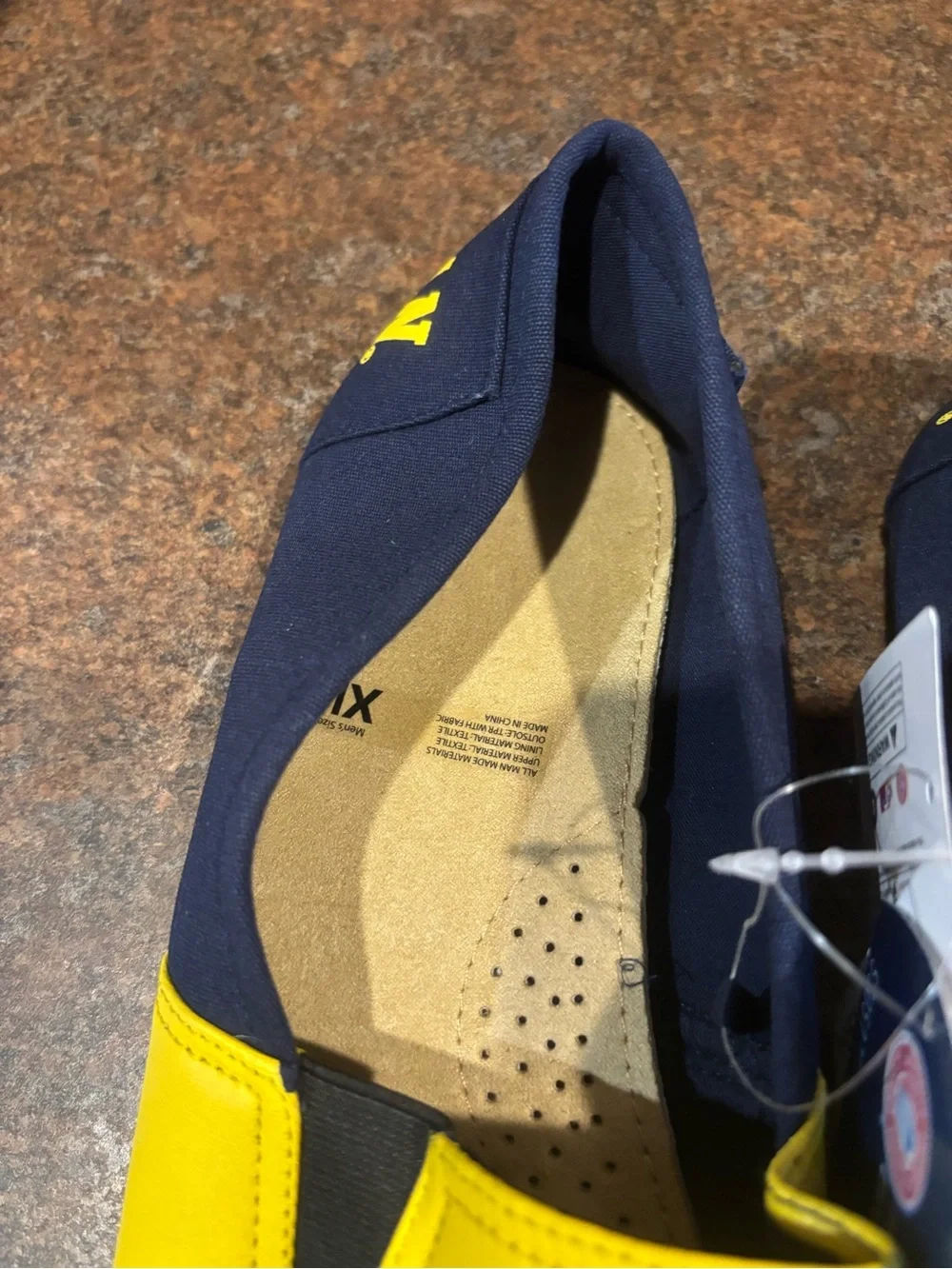 University of Michigan Navy & Yellow Slip-On Men's Shoes